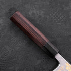 Deba White Steel #2 Kasumi Chokin Sakura-Fuji Or Manche en Buffle et Ébène 165mm-[Musashi]-[Couteaux de cuisine japonais]