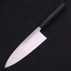 Deba White Steel #2 Kasumi Chokin Silver Dragon Buffalo Ebony Handle 170mm (6.7”)-[Musashi]-[Couteaux de cuisine japonais]