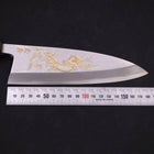 Deba White Steel #2 Kasumi Chokin Silver Dragon Buffalo Ebony Handle 170mm (6.7”)-[Musashi]-[Couteaux de cuisine japonais]
