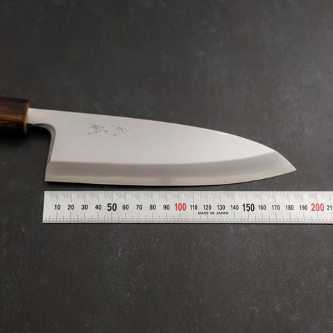 Deba White Steel #2 Kasumi Manche Sumi Urushi 180mm-[Musashi]-[Couteaux de cuisine japonais]