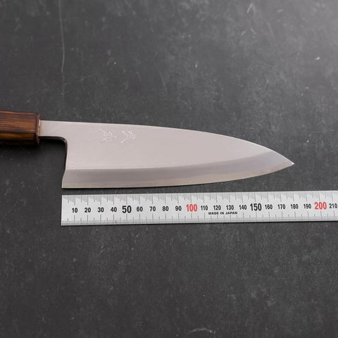 Deba White Steel #2 Kasumi Manche Sumi Urushi 180mm-[Musashi]-[Couteaux de cuisine japonais]