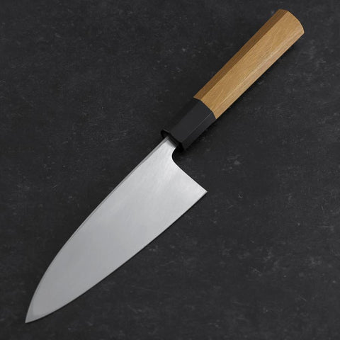 Deba White Steel #2 Kasumi Manche en Buffle et Bois de Teck 150mm-[Musashi]-[Couteaux de cuisine japonais]