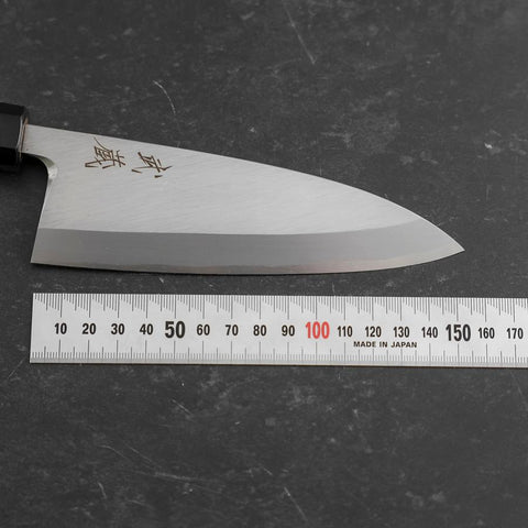 Deba White Steel #2 Kasumi Manche en Buffle et Bois de Teck 150mm-[Musashi]-[Couteaux de cuisine japonais]
