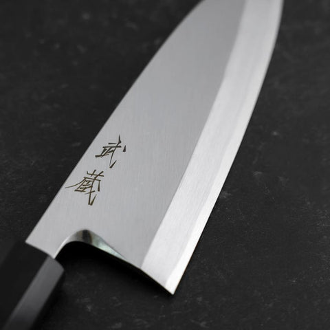 Deba White Steel #2 Kasumi Manche en Buffle et Bois de Teck 165mm-[Musashi]-[Couteaux de cuisine japonais]
