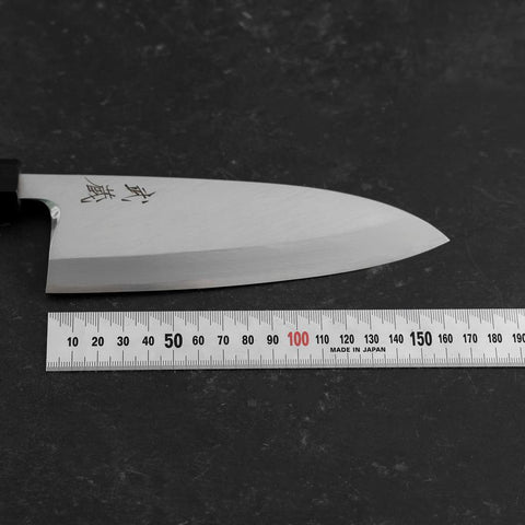 Deba White Steel #2 Kasumi Manche en Buffle et Bois de Teck 165mm-[Musashi]-[Couteaux de cuisine japonais]