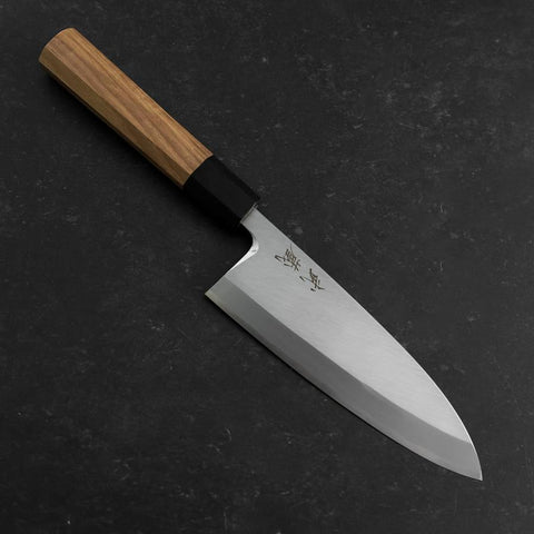 Deba White Steel #2 Kasumi Manche en Buffle et Bois de Teck 165mm-[Musashi]-[Couteaux de cuisine japonais]