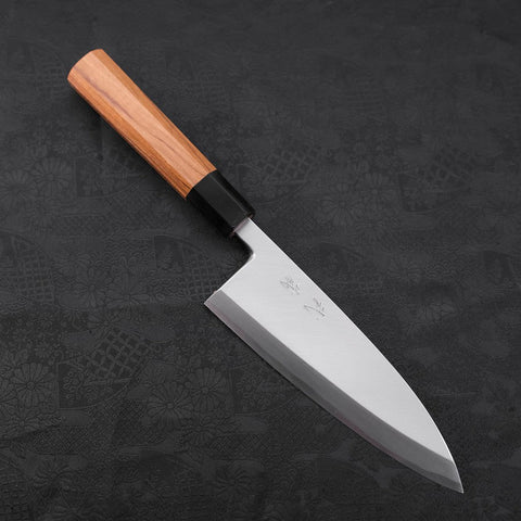Deba White Steel #2 Kasumi Manche en Buffle et Bois de Teck 180mm-[Musashi]-[Couteaux de cuisine japonais]