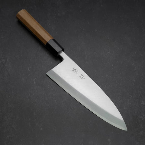 Deba White Steel #2 Kasumi Manche en Buffle et Bois de Teck 210mm-[Musashi]-[Couteaux de cuisine japonais]