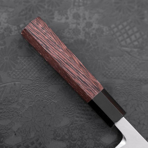 Deba White Steel #2 Kasumi Manche en Buffle et Bois de Wengé 180mm-[Musashi]-[Couteaux de cuisine japonais]