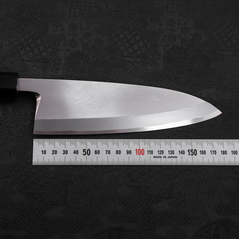Deba White Steel #2 Kasumi Manche en Buffle et Bois de Wengé 180mm-[Musashi]-[Couteaux de cuisine japonais]