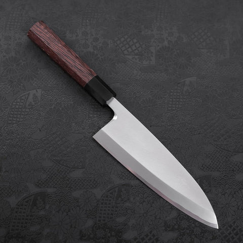 Deba White Steel #2 Kasumi Manche en Buffle et Bois de Wengé 180mm-[Musashi]-[Couteaux de cuisine japonais]