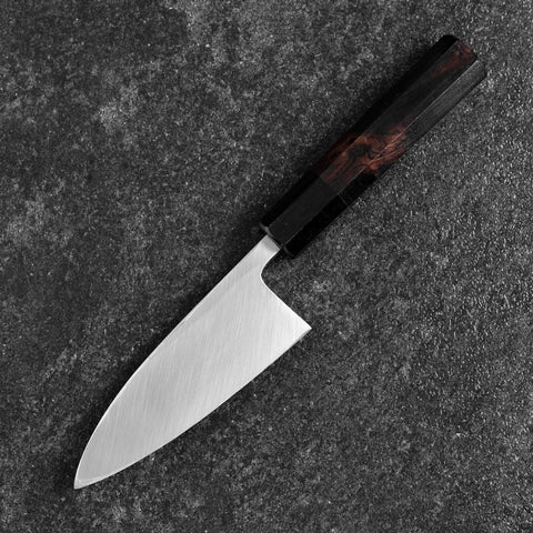 Deba White Steel #2 Kasumi Manche en Buffle et Ébène 120mm-[Musashi]-[Couteaux de cuisine japonais]