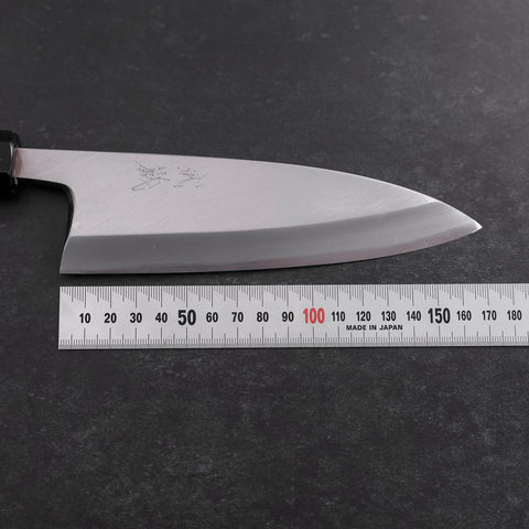 Deba White Steel #2 Kasumi Manche en Buffle et Ébène 165mm-[Musashi]-[Couteaux de cuisine japonais]