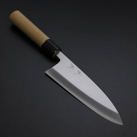 Deba White Steel #2 Kasumi Manche en Buffle et Magnolia 180mm-[Musashi]-[Couteaux de cuisine japonais]