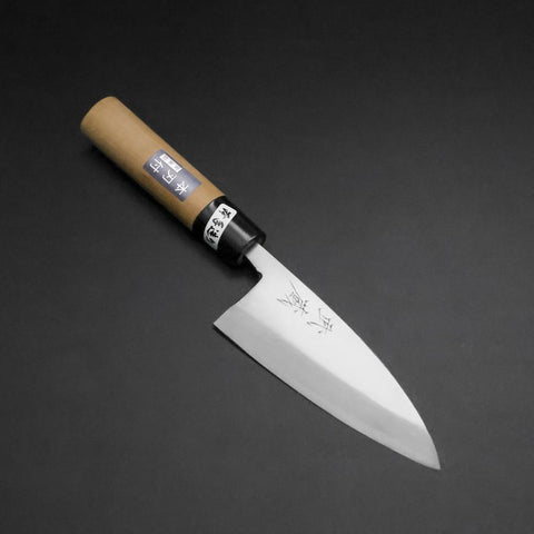 Deba White Steel #2 Kasumi Manche en Cerisier 120mm-[Musashi]-[Couteaux de cuisine japonais]