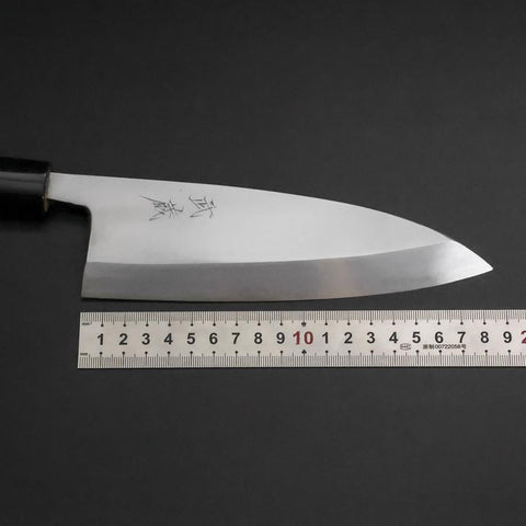 Deba White Steel #2 Kasumi Manche en Cerisier 180mm-[Musashi]-[Couteaux de cuisine japonais]