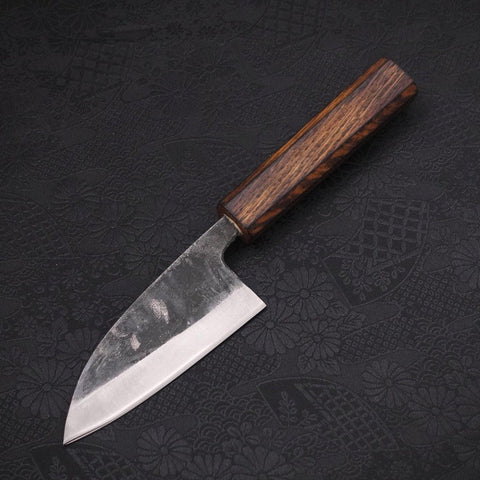 Deba White Steel #2 Kurouchi Manche Sumi Urushi 105mm-[Musashi]-[Couteaux de cuisine japonais]