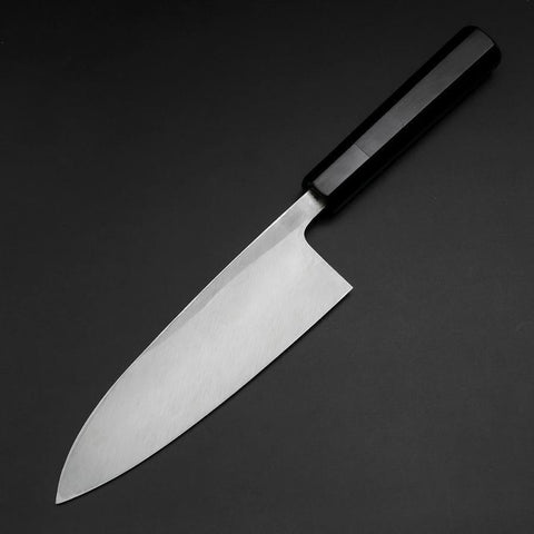 Deba White Steel #2 Kurouchi Manche en Buffle et Ébène 180mm-[Musashi]-[Couteaux de cuisine japonais]