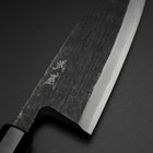Deba White Steel #2 Kurouchi Manche en Buffle et Ébène 180mm-[Musashi]-[Couteaux de cuisine japonais]