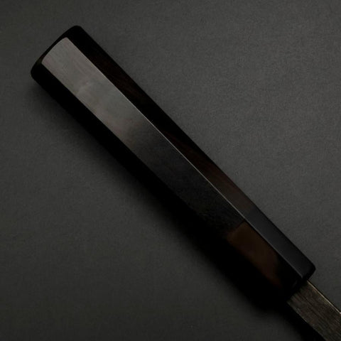 Deba White Steel #2 Kurouchi Manche en Buffle et Ébène 180mm-[Musashi]-[Couteaux de cuisine japonais]