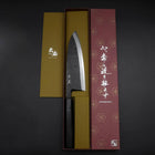 Deba White Steel #2 Kurouchi Manche en Buffle et Ébène 180mm-[Musashi]-[Couteaux de cuisine japonais]