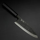 Deba White Steel #2 Kurouchi Manche en Buffle et Ébène 180mm-[Musashi]-[Couteaux de cuisine japonais]