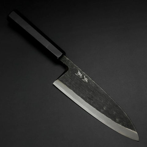 Deba White Steel #2 Kurouchi Manche en Buffle et Ébène 180mm-[Musashi]-[Couteaux de cuisine japonais]