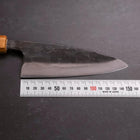 Deba White Steel #2 Kurouchi Manche en Chêne 150mm-[Musashi]-[Couteaux de cuisine japonais]