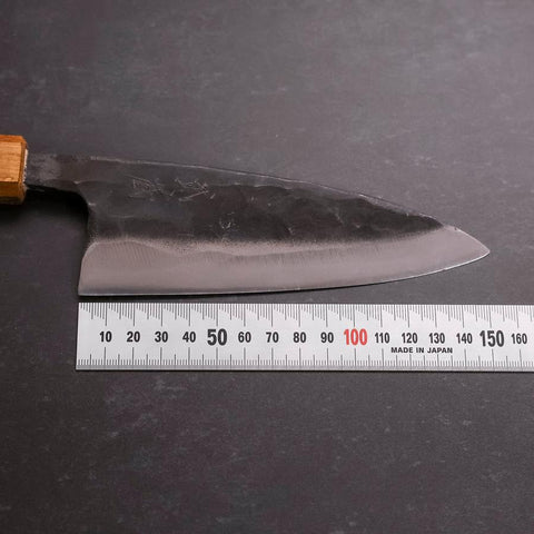 Deba White Steel #2 Kurouchi Manche en Chêne 150mm-[Musashi]-[Couteaux de cuisine japonais]
