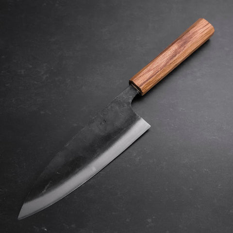 Deba White Steel #2 Kurouchi Manche en Chêne 180mm-[Musashi]-[Couteaux de cuisine japonais]