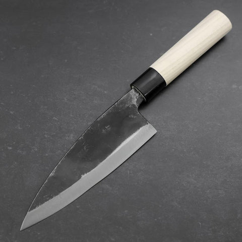Deba White Steel #2 Kurouchi Manche en Magnolia 165mm-[Musashi]-[Couteaux de cuisine japonais]