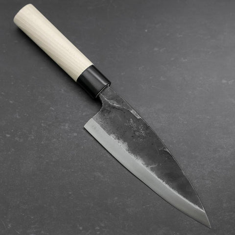 Deba White Steel #2 Kurouchi Manche en Magnolia 165mm-[Musashi]-[Couteaux de cuisine japonais]
