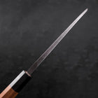 Deba White Steel #2 Kurouchi Tsuchime Buffalo Teak Handle 180mm (7”)-[Musashi]-[Couteaux de cuisine japonais]