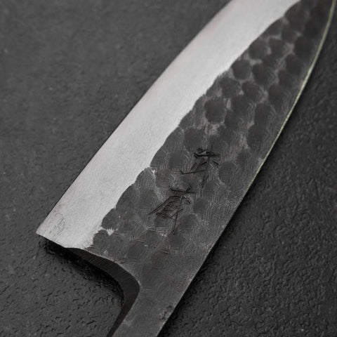 Deba White Steel #2 Kurouchi Tsuchime Cherry Handle 150mm-[Musashi]-[Couteaux de cuisine japonais]
