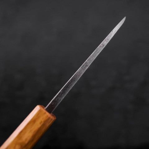 Deba White Steel #2 Kurouchi Tsuchime Manche Yaki Urushi 105mm-[Musashi]-[Couteaux de cuisine japonais]