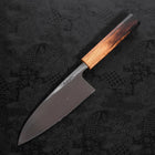 Deba White Steel #2 Kurouchi Tsuchime Manche Yaki Urushi 150mm-[Musashi]-[Couteaux de cuisine japonais]