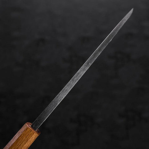 Deba White Steel #2 Kurouchi Tsuchime Manche Yaki Urushi 165mm-[Musashi]-[Couteaux de cuisine japonais]