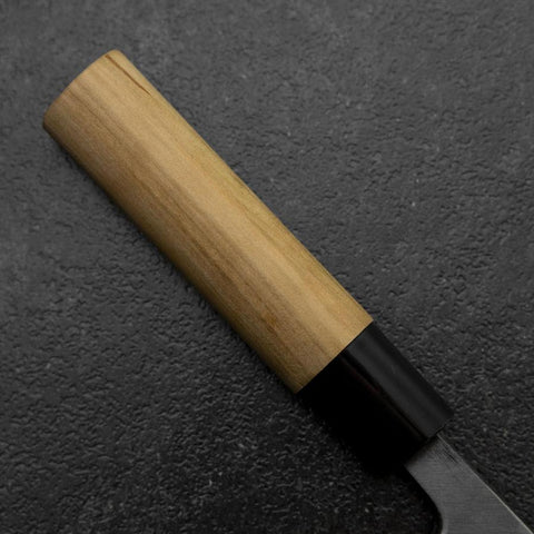 Deba White Steel #2 Kurouchi Tsuchime Manche en Cerisier 150mm-[Musashi]-[Couteaux de cuisine japonais]