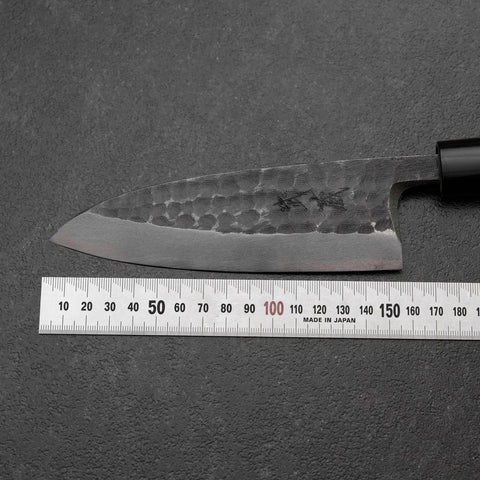 Deba White Steel #2 Kurouchi Tsuchime Manche en Cerisier 150mm-[Musashi]-[Couteaux de cuisine japonais]