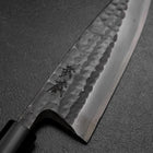 Deba White Steel #2 Kurouchi Tsuchime Manche en Cerisier 165mm-[Musashi]-[Couteaux de cuisine japonais]