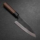 Deba White Steel #2 Kurouchi Tsuchime Manche en Noyer 165mm-[Musashi]-[Couteaux de cuisine japonais]
