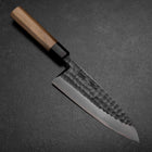 Deba White Steel #2 Kurouchi Tsuchime Manche en Noyer 180mm-[Musashi]-[Couteaux de cuisine japonais]