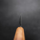 Deba White Steel #2 Kurouchi Tsuchime Manche en Yaki Urushi 180mm-[Musashi]-[Couteaux de cuisine japonais]
