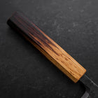 Deba White Steel #2 Kurouchi Tsuchime Manche en Yaki Urushi 180mm-[Musashi]-[Couteaux de cuisine japonais]