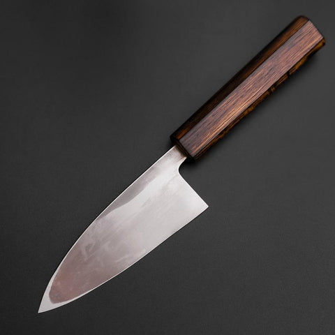 Deba White Steel #2 Nashiji Manche Sumi Urushi 120mm-[Musashi]-[Couteaux de cuisine japonais]