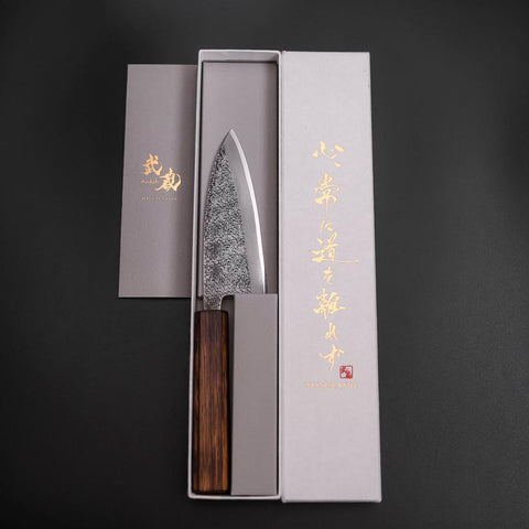 Deba White Steel #2 Nashiji Manche Sumi Urushi 120mm-[Musashi]-[Couteaux de cuisine japonais]