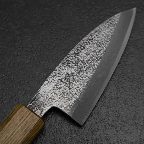 Deba White Steel #2 Nashiji Manche en Chêne 80mm-[Musashi]-[Couteaux de cuisine japonais]