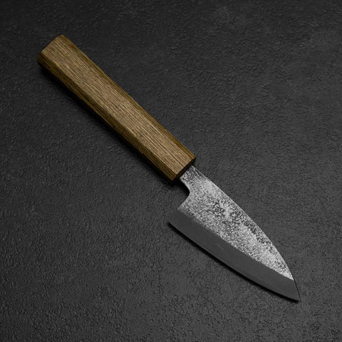 Deba White Steel #2 Nashiji Manche en Chêne 80mm-[Musashi]-[Couteaux de cuisine japonais]