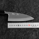 Deba White Steel #2 Poli Manche en Buffle et Ébène 120mm-[Musashi]-[Couteaux de cuisine japonais]