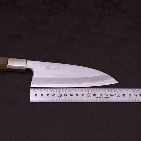 Deba White Steel #1 Manche en Noyer 150mm-[Musashi]-[Couteaux de cuisine japonais]